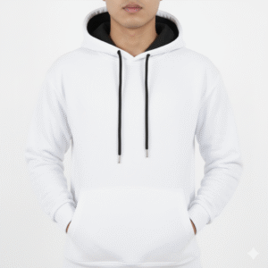 White Solid Premium Hoodie