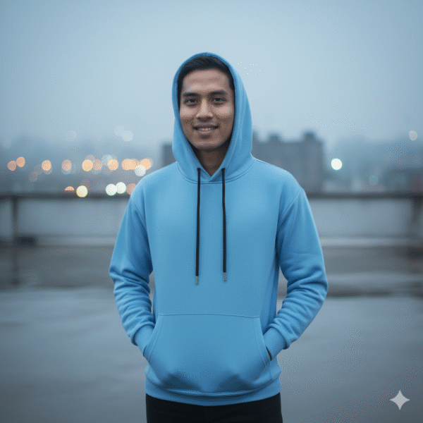 Sky Solid Premium Hoodie