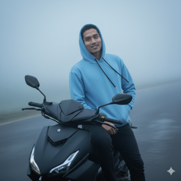 Sky Solid Premium Hoodie