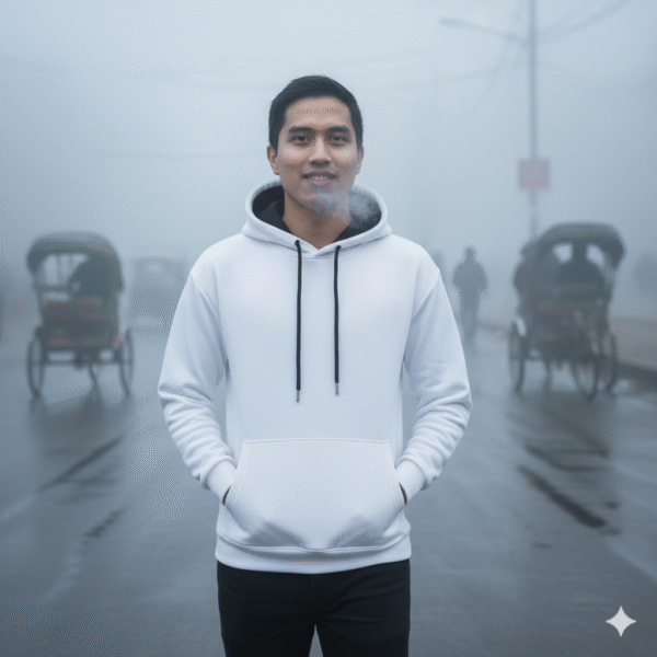 White Solid Premium Hoodie