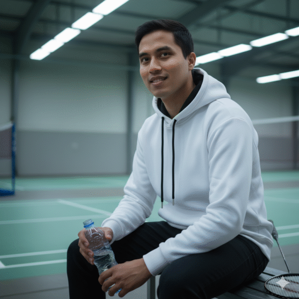 White Solid Premium Hoodie