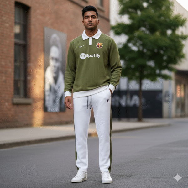 Premium Jersey & Jogger Set - Olive