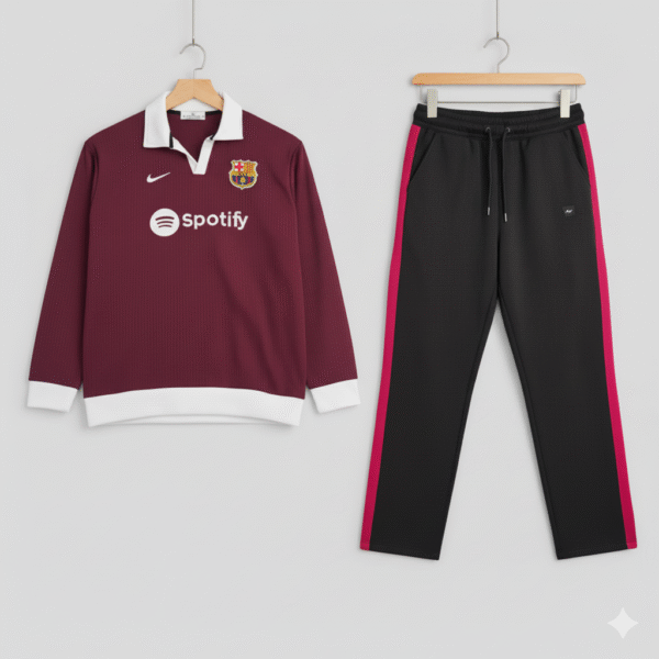 Premium Jersey & Jogger Set – Maroon