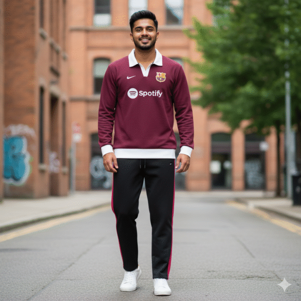 Premium Jersey & Jogger Set – Maroon