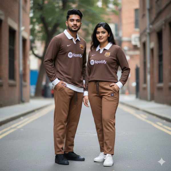 Premium Jersey & Jogger Set – Brown